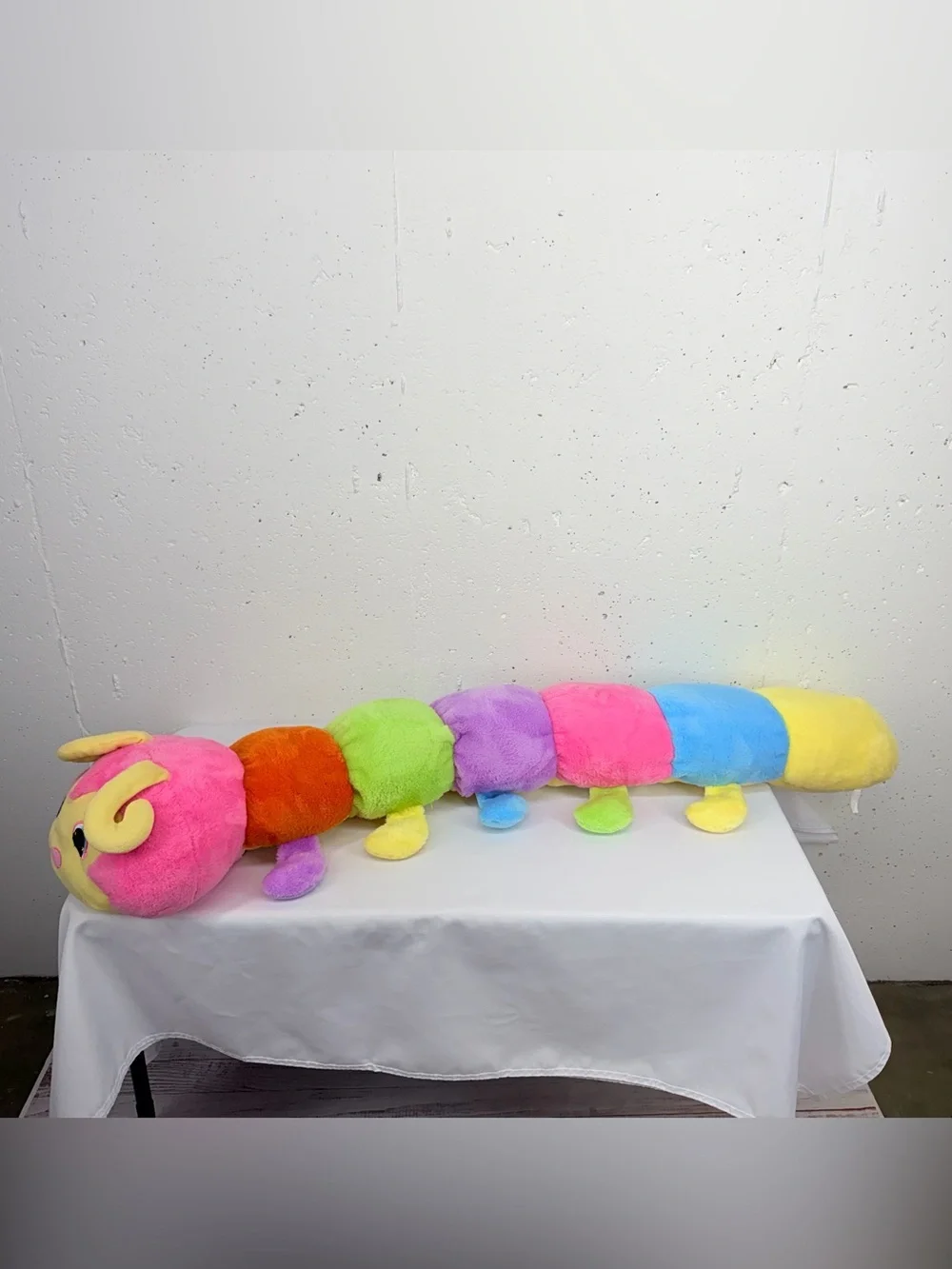 Goffa International 54” Caterpillar Plush Pastel Rainbow Colors